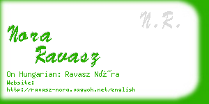 nora ravasz business card